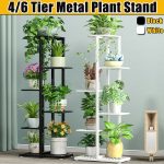 4/6 Tier Metal Plant Stand & Flower Pot Holder Garden Home Office