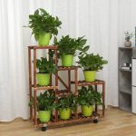 5 Tiers Wooden Plant Stand Multipurpose Storage Rack Display