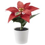 Fejka Artificial Potted Plant With Pot – In/Outdoor/Poinsettia Red 6 Cm