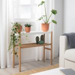 Satsumas Plant Stand – Bamboo/White 70 Cm